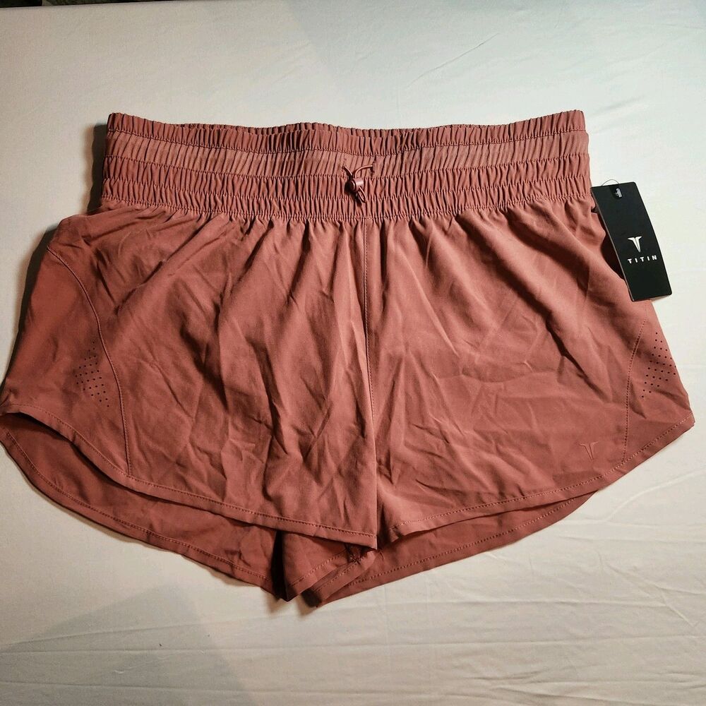 Titin Womans NWT Size Extra Large Athletic Shorts Dusty Cedar Color New W/Tags